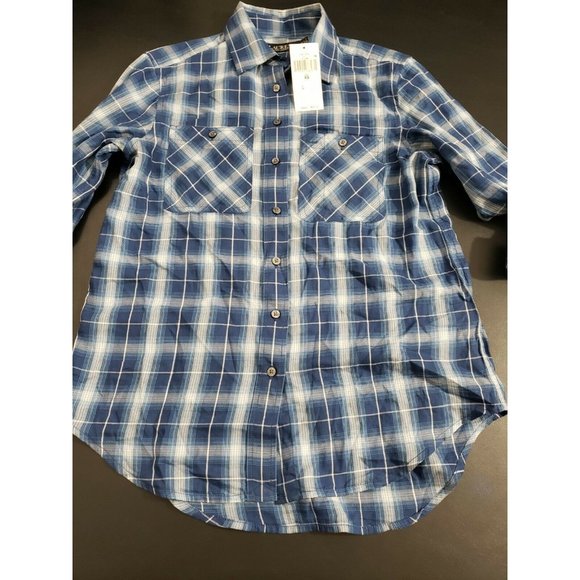 Lauren Ralph Lauren Womens Soft Button-Down Shirt Blue Plaid Size XS MSRP $89 - Picture 6 of 9